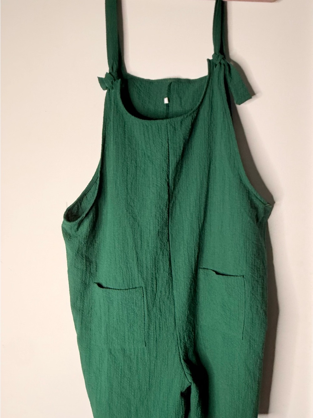 Green Tie-Strap Jumpsuit